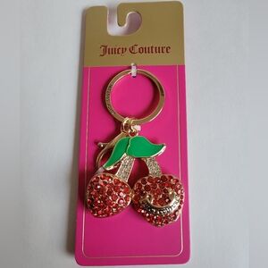 Juicy Couture Sparkling Red Cherry Keychain